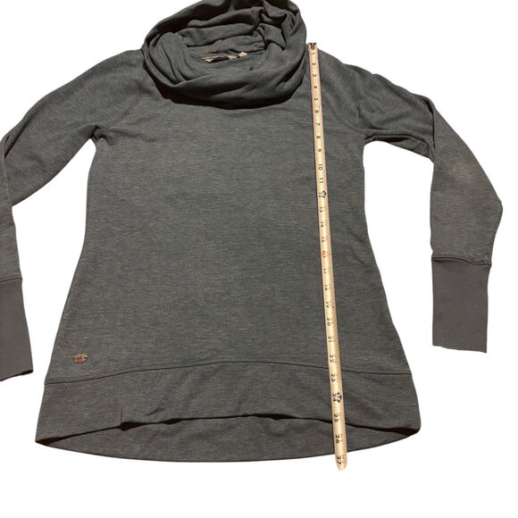 Athleta Cowl Neck Sweatshirt in Heathered Blue- Size S - Picture 5 of 7